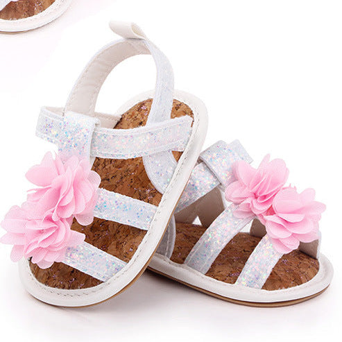 Sandalias blanco con rosado